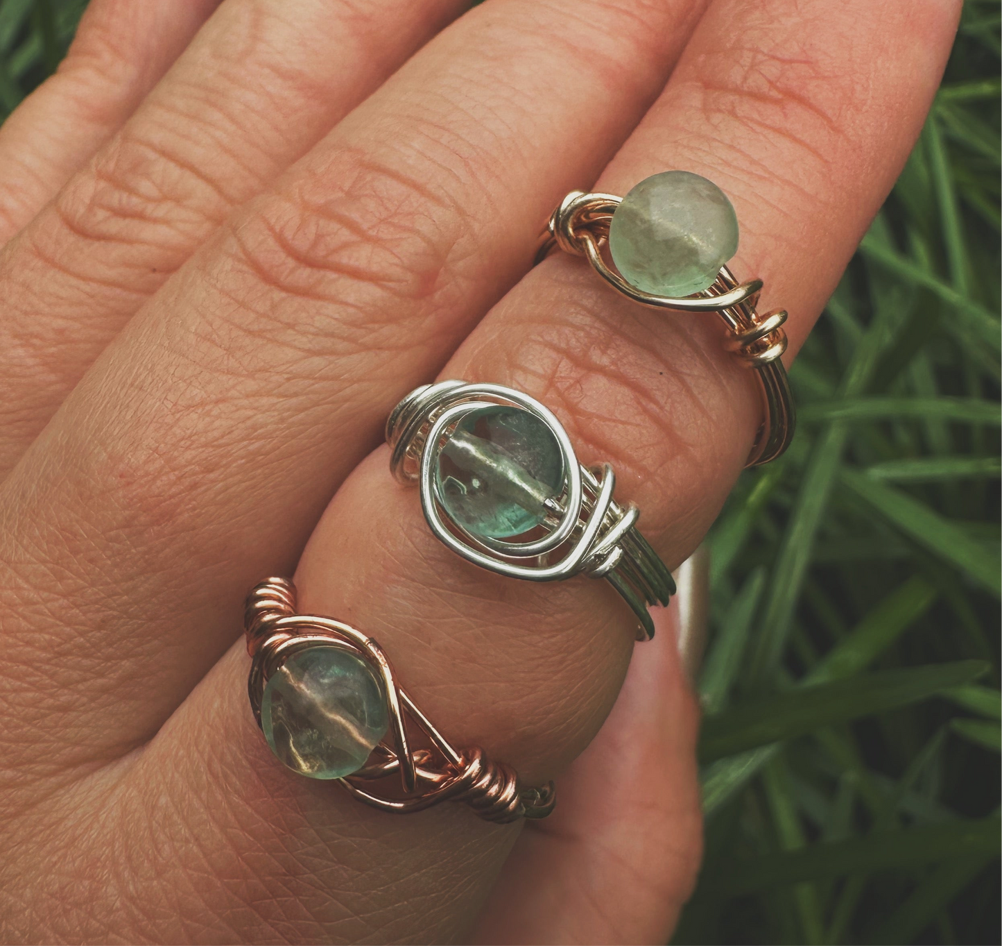Crystal Clarity Fluorite Ring