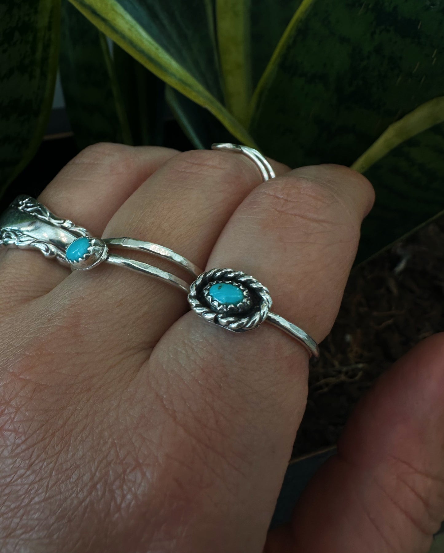 Turquoise Traveler Ring - Argentium Silver