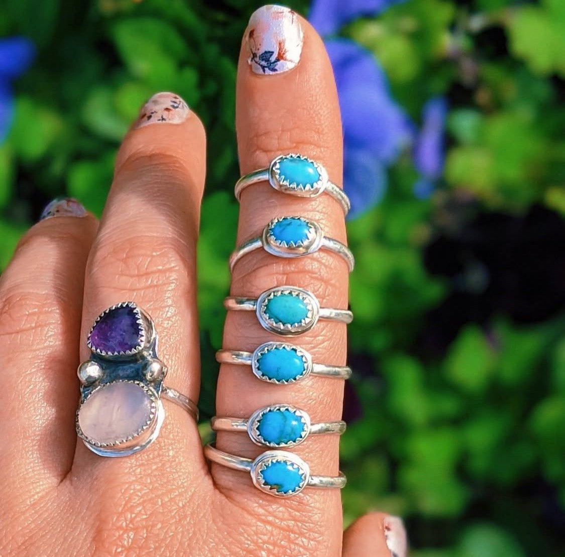 Turquoise Traveler Ring - Argentium Silver