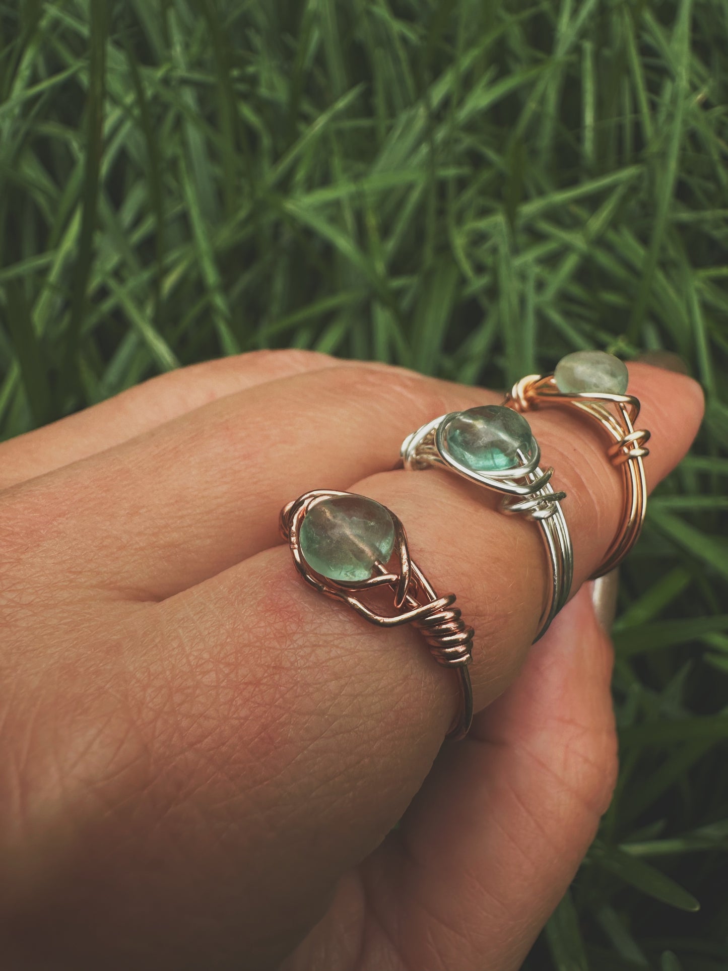 Crystal Clarity Fluorite Ring
