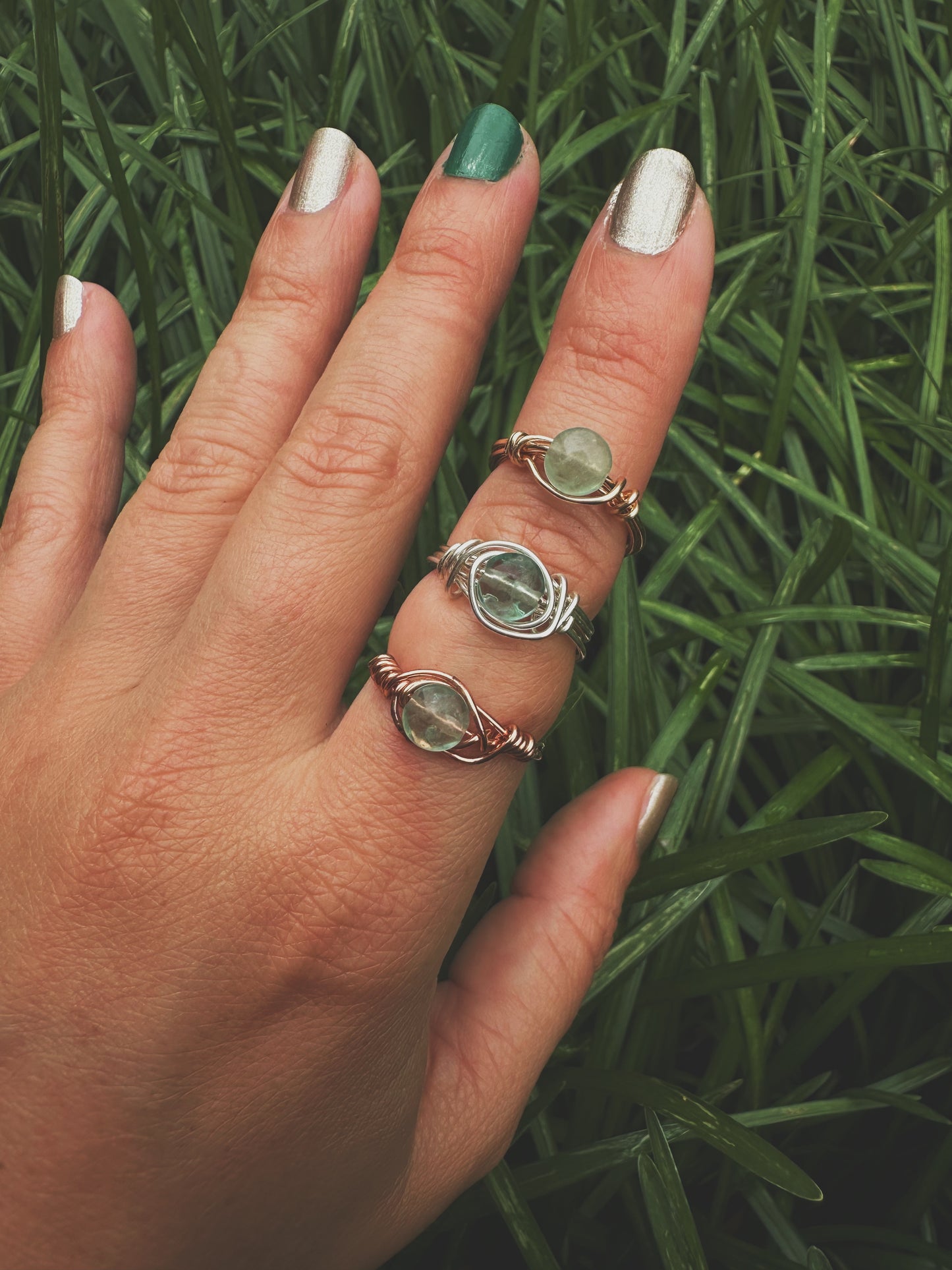 Crystal Clarity Fluorite Ring