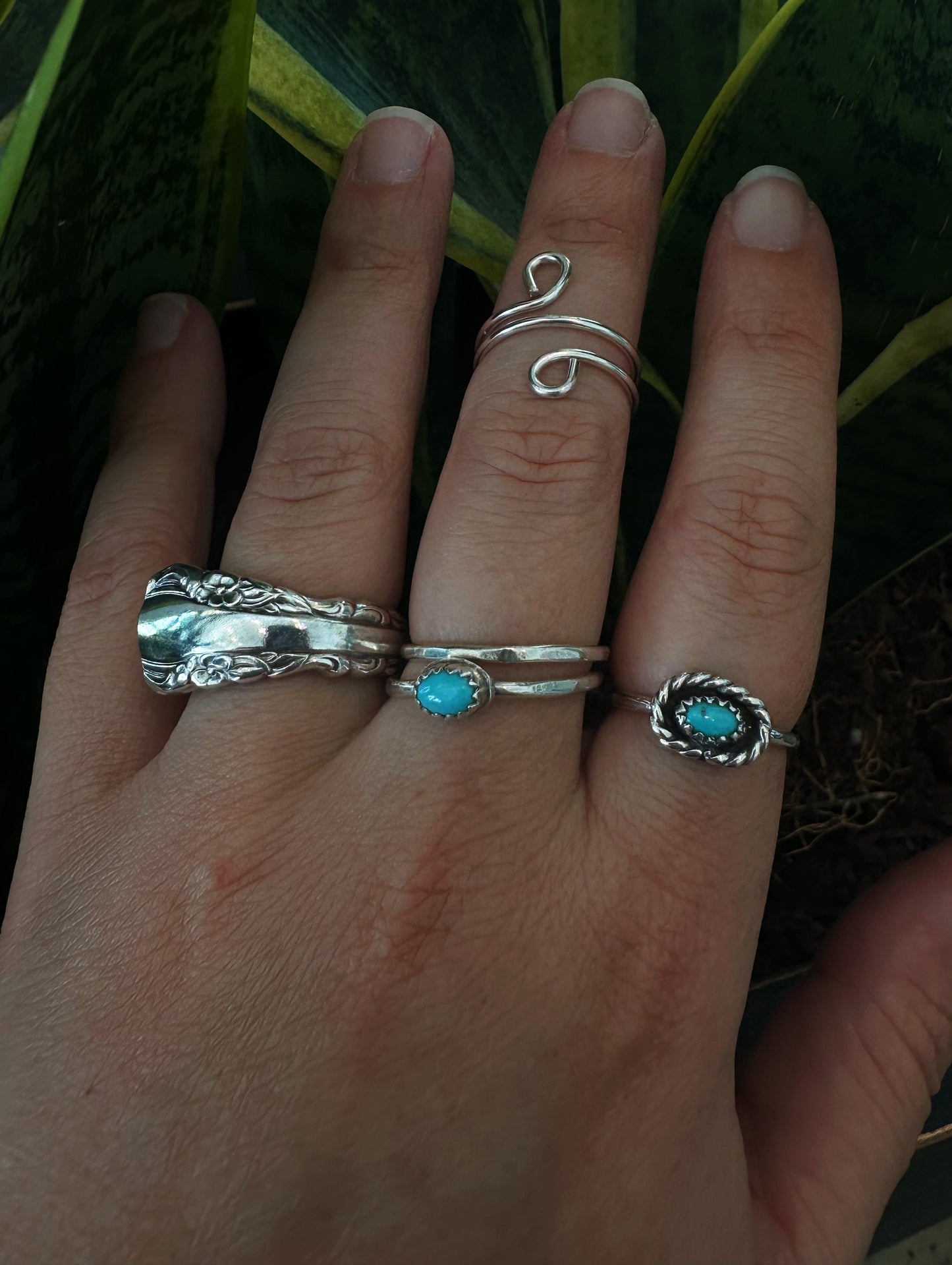 Turquoise Traveler Ring - Argentium Silver