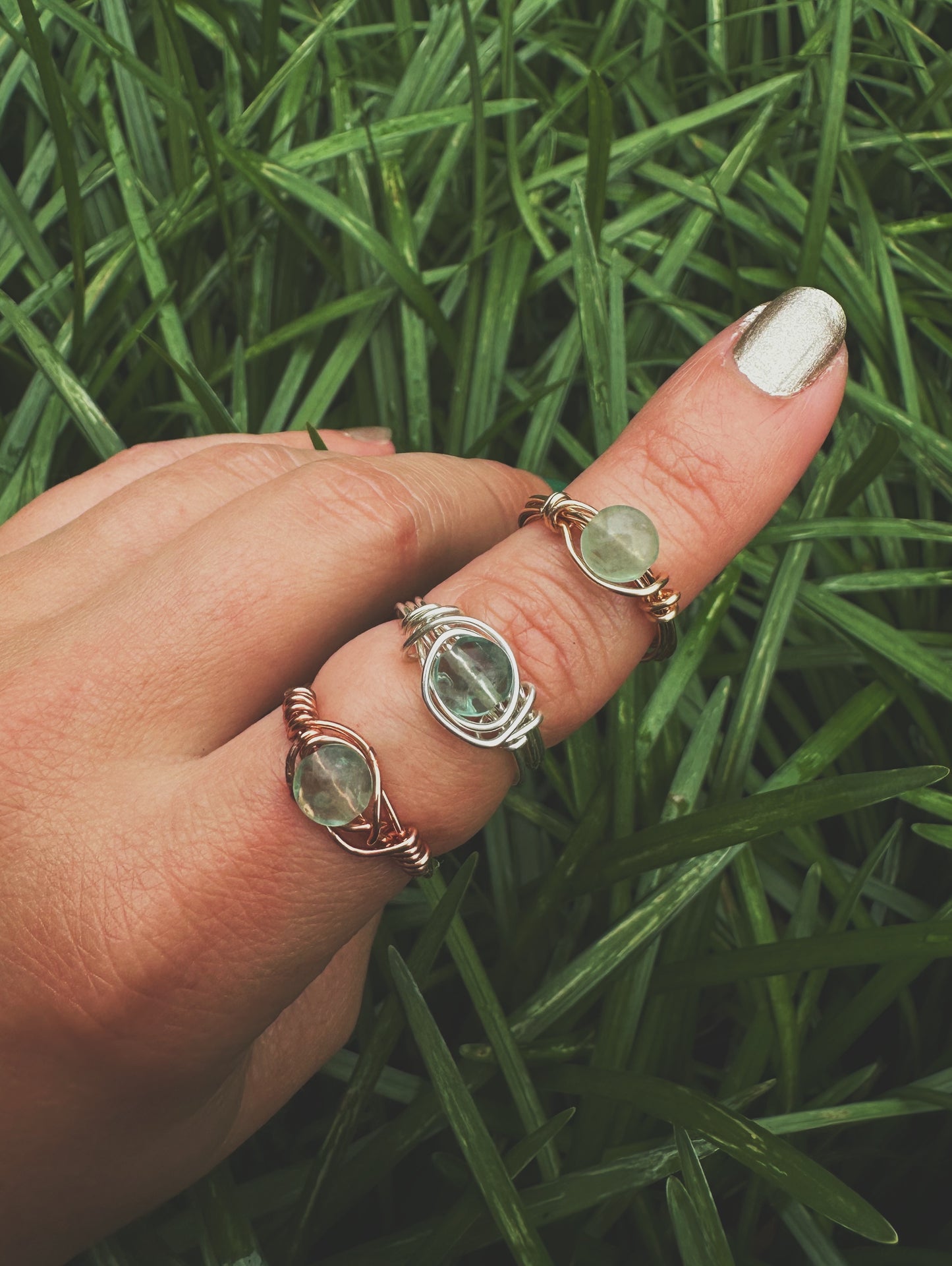 Crystal Clarity Fluorite Ring