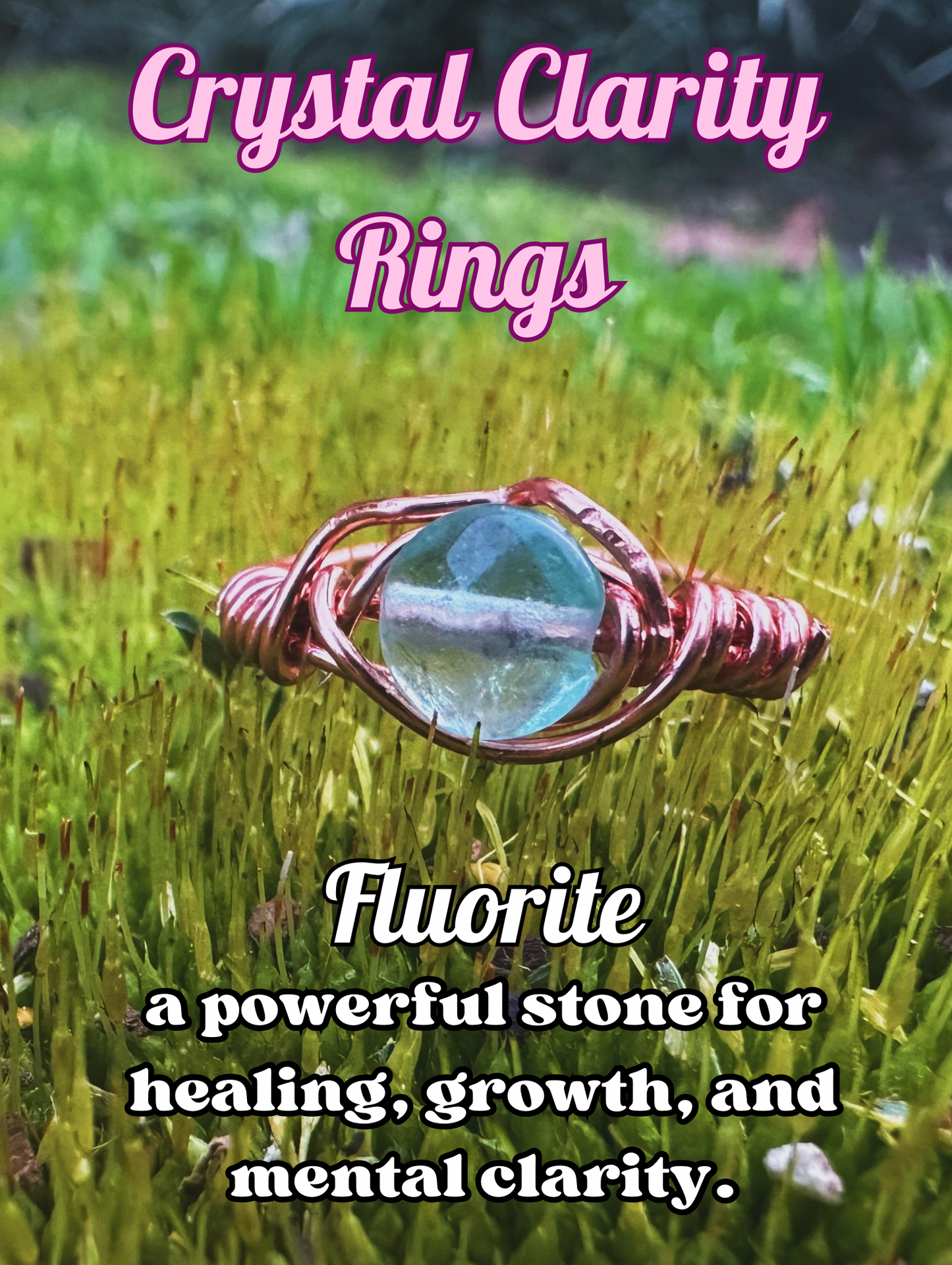 Crystal Clarity Fluorite Ring