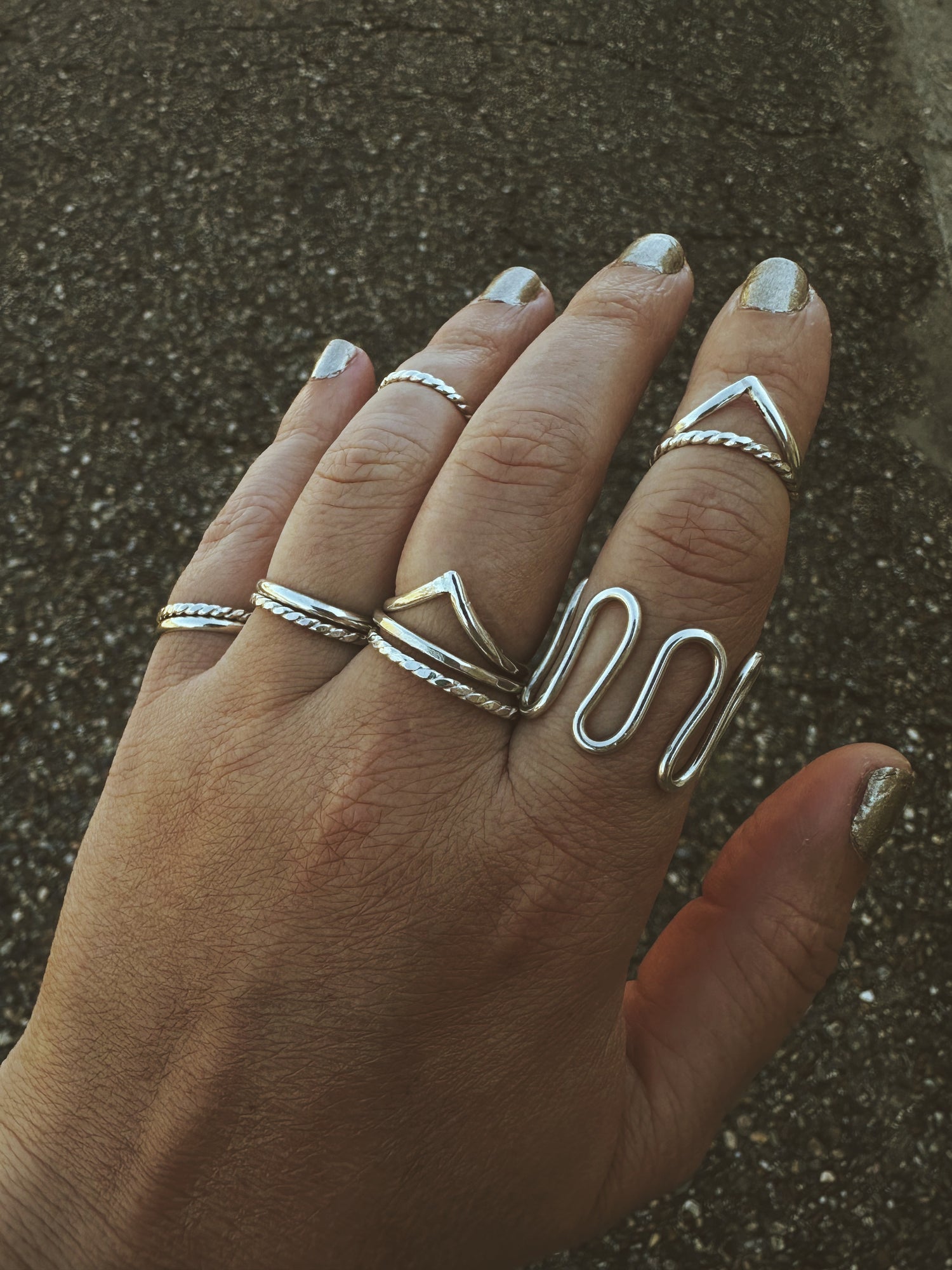 Silver Stacker Rings