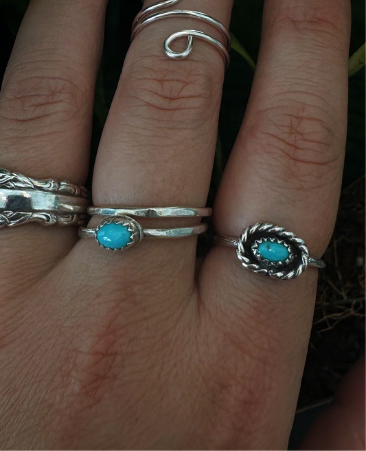 Turquoise Traveler Ring - Argentium Silver