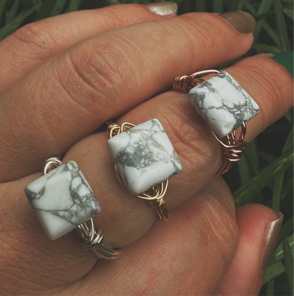Howlite Harmony Ring