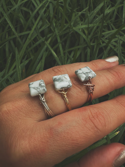 Howlite Harmony Ring