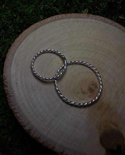 Twist Silver Stacker Ring | Subtle Statement