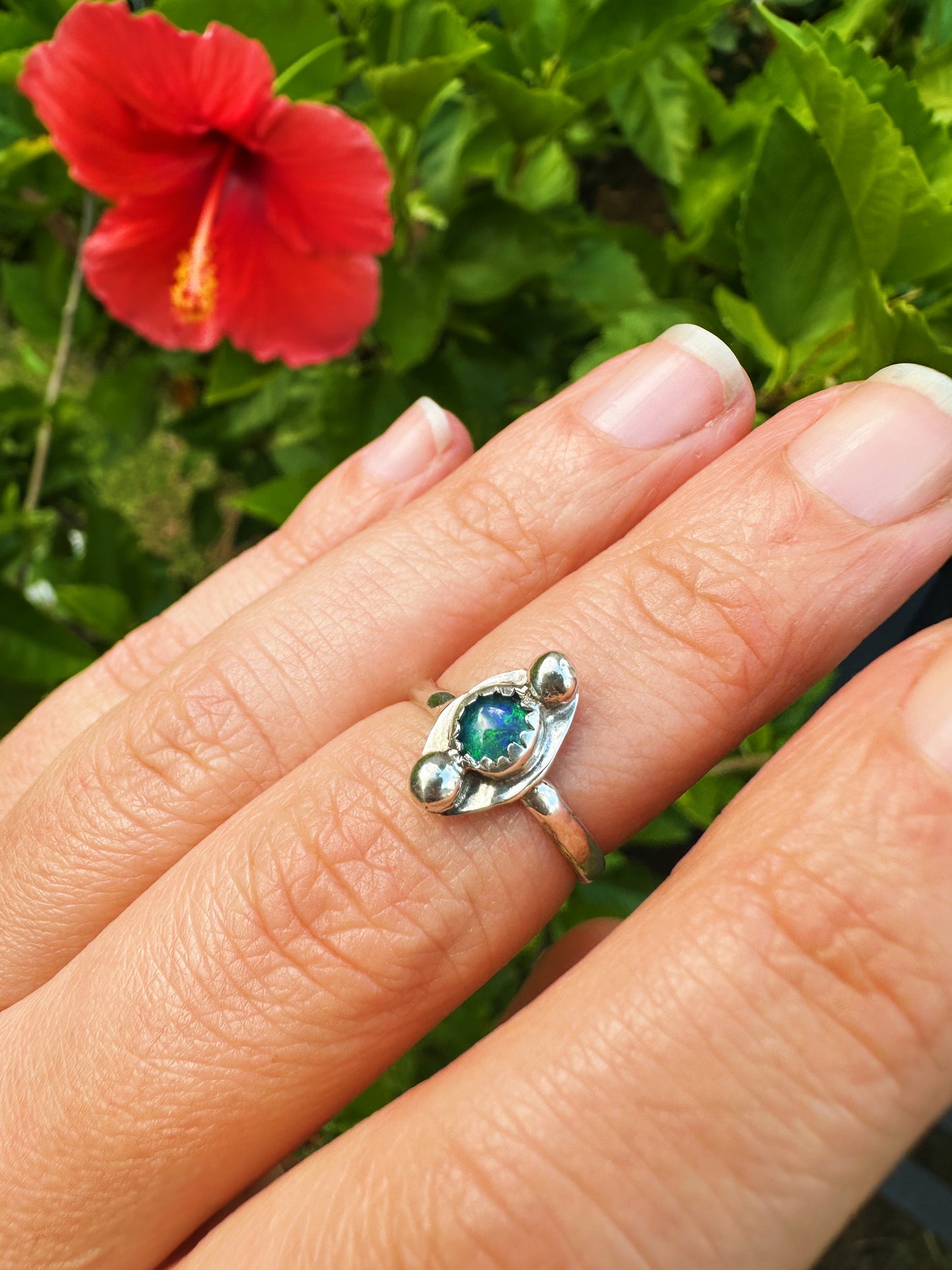 Australian Opal Earth Ring