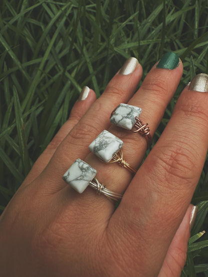Howlite Harmony Ring