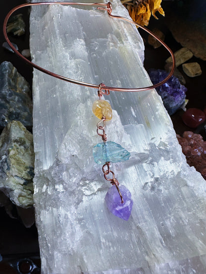 Crystal Copper Collar Necklace
