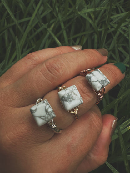 Howlite Harmony Ring