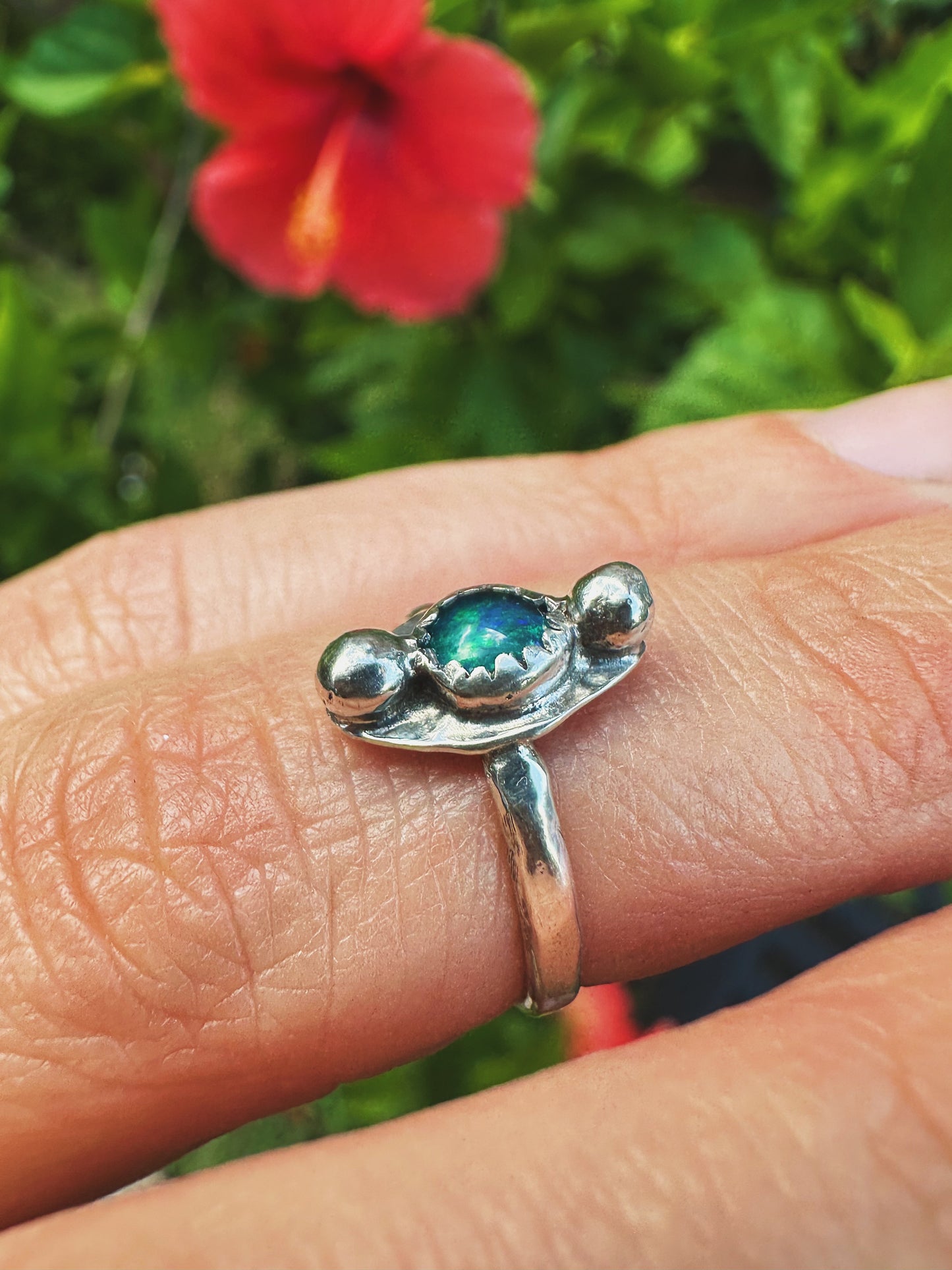 Australian Opal Earth Ring