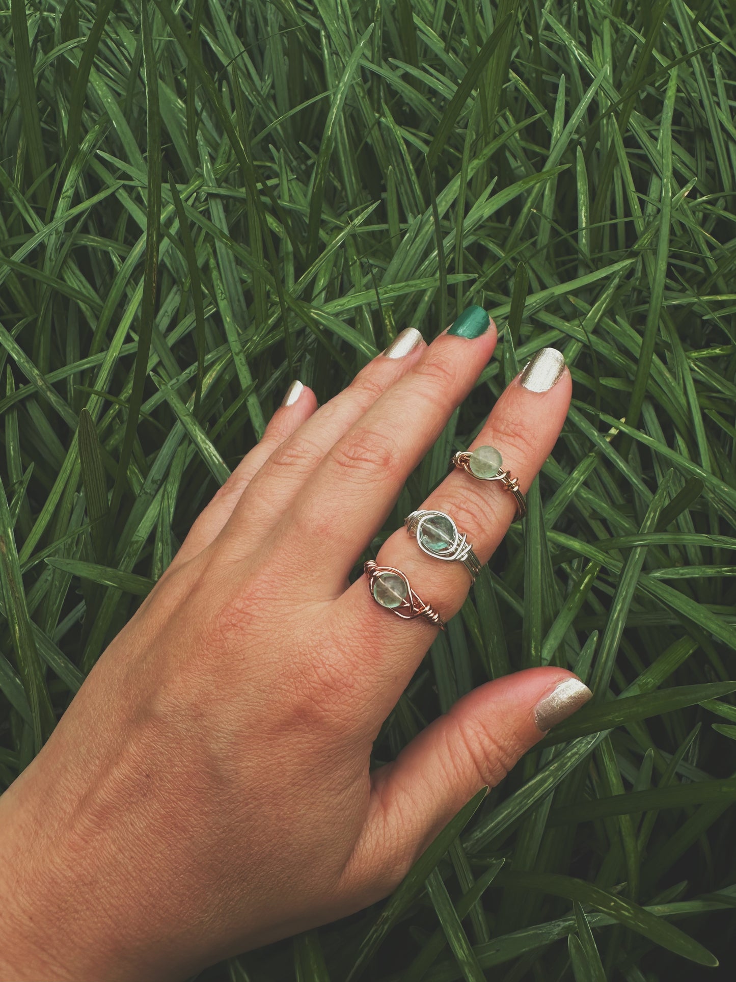 Crystal Clarity Fluorite Ring
