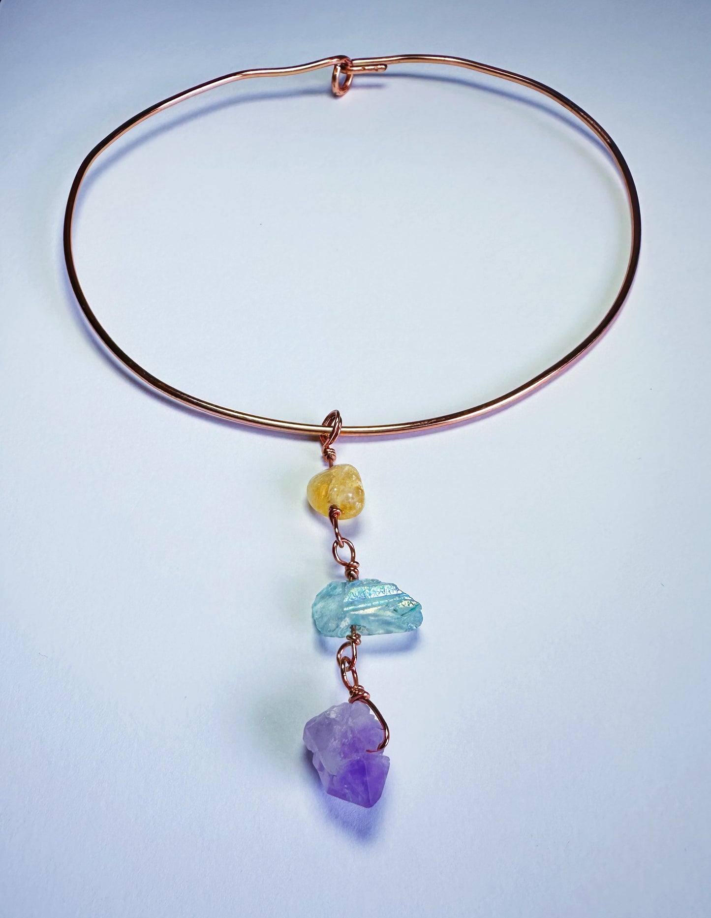 Crystal Copper Collar Necklace