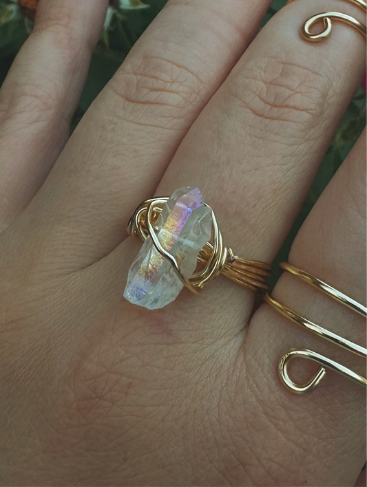 Angel Aura Quartz Ring