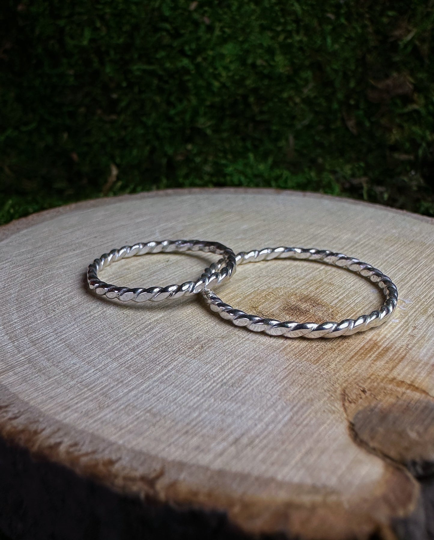 Twist Silver Stacker Ring | Subtle Statement