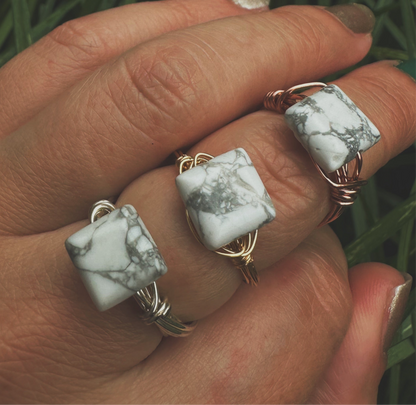 Howlite Harmony Ring