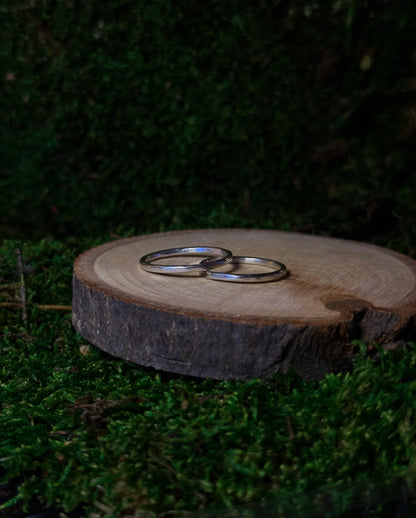 Hammered Silver Stacker Ring | Organic Texture