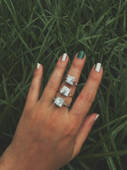 Howlite Harmony Ring