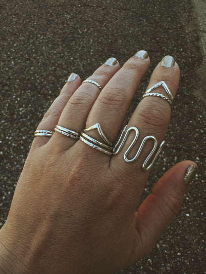 Smooth Silver Stacker Rings - Made To Order