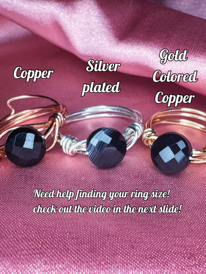 Shadow Shield Agate Ring