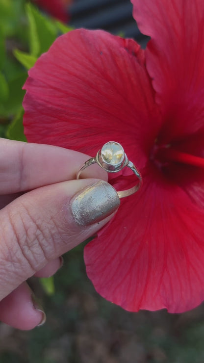 Citrine Silver Ring - Size 7.5