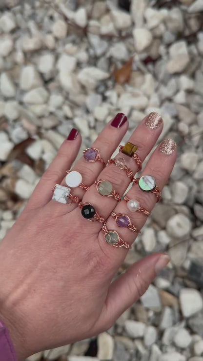 Howlite Harmony Ring