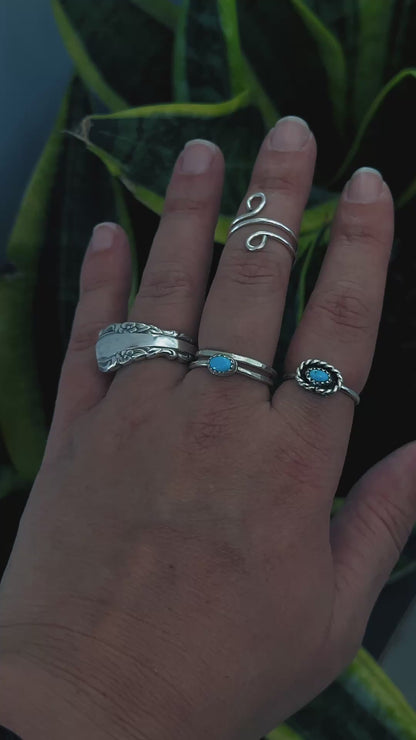 Turquoise Traveler Ring - Argentium Silver